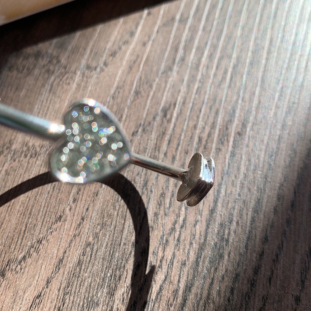 Double Heart Rhinestone Bangle - image 2